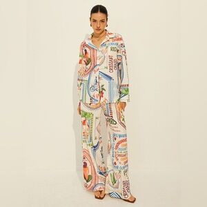 Commense Printed Long Sleeve Pants Set